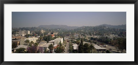 Framed Buildings in a city, Hollywood, City of Los Angeles, California, USA Print