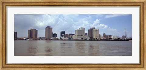 Framed Buildings viewed from the deck of Algiers ferry, New Orleans, Louisiana Print