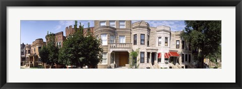 Framed 180 degree view of buildings in a city, Chicago, Cook County, Illinois, USA Print