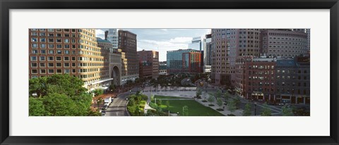 Framed Buildings in a city, Atlantic Avenue, Wharf District, Boston, Suffolk County, Massachusetts, USA Print