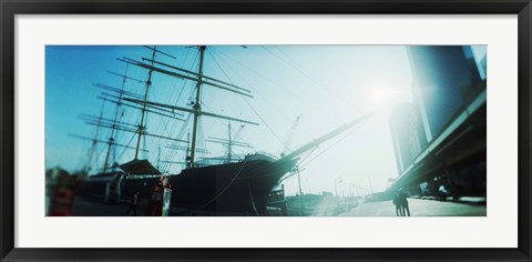 Framed Sailboat at the port, South Street Seaport, Manhattan, New York City, New York State, USA Print