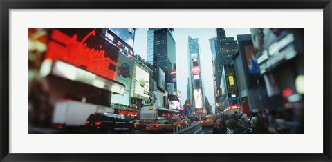 Framed Buildings lit up at dusk, Times Square, Manhattan, New York City, New York State, USA Print