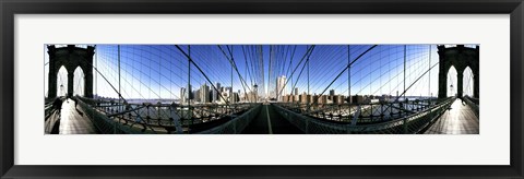 Framed Mirror View of the Brooklyn Bridge Print