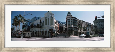 Framed Street Corner at Rodeo Drive, Beverly Hills, California Print