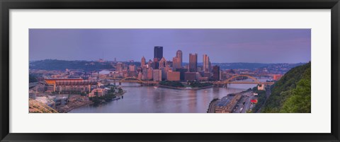 Framed City viewed from the West End at Sunset, Pittsburgh, Allegheny County, Pennsylvania, USA 2009 Print