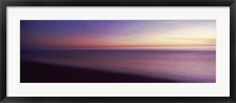 Framed Ocean at sunset, Los Angeles County, California, USA Print