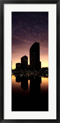 Framed Buildings at the waterfront, Lake Merritt, Oakland, Alameda County, California, USA Print