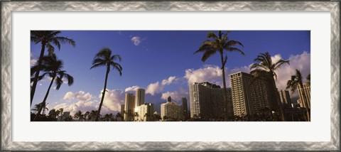 Framed Low angle view of skyscrapers, Honolulu, Hawaii, USA 2010 Print