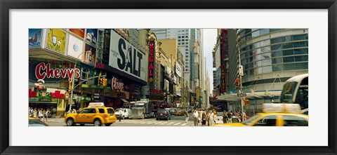 Framed 42nd Street, Eighth Avenue, Times Square, Manhattan, New York Print