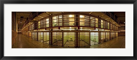 Framed Prison cells, Alcatraz Island, San Francisco, California, USA Print