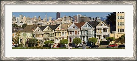 Framed Famous row of Victorian Houses called Painted Ladies, San Francisco, California, USA 2011 Print