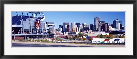 Framed Stadium in a city, Sports Authority Field at Mile High, Denver, Denver County, Colorado Print