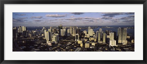 Framed Clouds over the city skyline, Miami, Florida Print