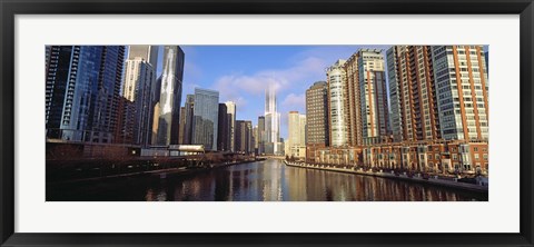 Framed Skyscraper in a city, Trump Tower, Chicago, Cook County, Illinois, USA Print
