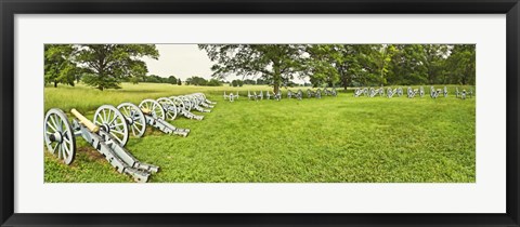 Framed Cannons in a park, Valley Forge National Historic Park, Philadelphia, Pennsylvania, USA Print