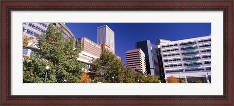 Framed Low angle view of buildings in a city, Sheraton Downtown Denver Hotel, Denver, Colorado, USA Print