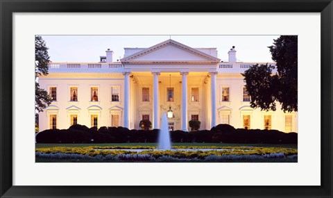 Framed USA, Washington DC, White House, twilight Print