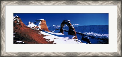 Framed USA, Utah, Delicate Arch, winter Print