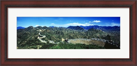 Framed Fortified wall on a mountain, Great Wall Of China, Beijing, China Print
