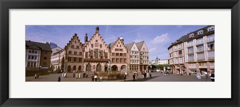 Framed Roemer Square, Frankfurt, Germany Print