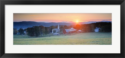 Framed Sunrise Peacham VT USA Print