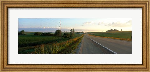 Framed Highway Eastern IA Print