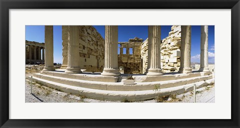 Framed Ruins of a temple, Parthenon, The Acropolis, Athens, Greece Print