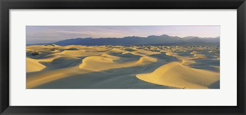 Framed Sand dunes in a desert, Grapevine Mountains, Mesquite Flat Dunes, Death Valley National Park, California, USA Print