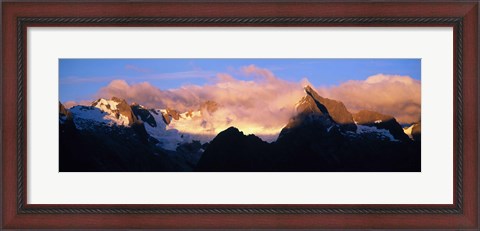 Framed Darren Mtns Fiordland National Park New Zealand Print