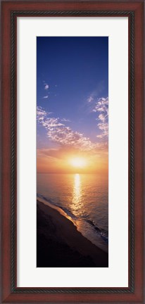 Framed Sunset Over the Water, The Algarve Portugal Print