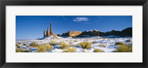 Framed Rock formations on a landscape, Monument Valley, Utah, USA Print