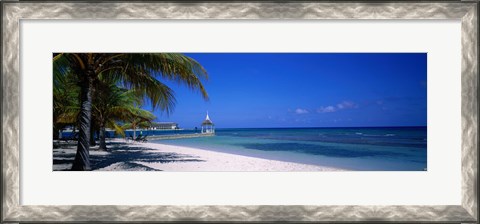Framed Beach At Half Moon Hotel, Montego Bay, Jamaica Print