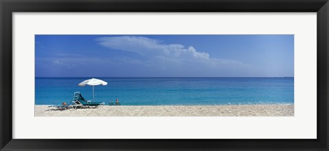 Framed Beach Scene, Nassau, Bahamas Print