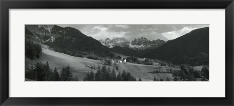 Framed Distant view of a church, St. Magdelena Church, Italy Print
