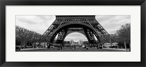 Framed Low section view of a tower, Eiffel Tower, Paris, France Print