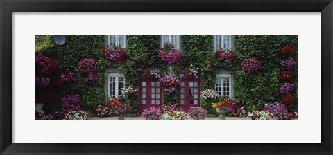 Framed Flowers Breton Home Brittany France Print