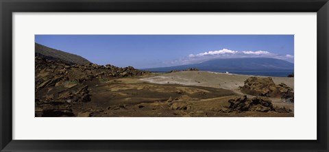 Framed Landscape with ocean in the background, Isabela Island, Galapagos Islands, Ecuador Print