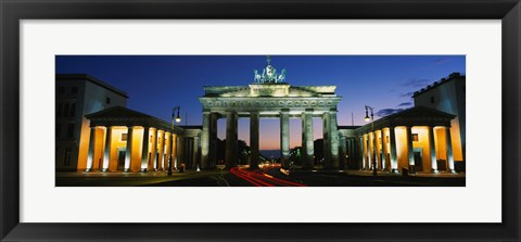 Framed Low angle view of a gate, Brandenburg Gate, Berlin, Germany Print