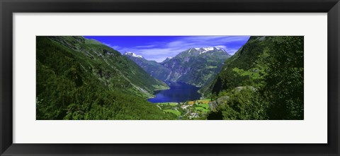 Framed Geirangerfjord, Flydalsjuvet, More Og Romsdal, Norway Print
