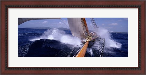Framed Yacht Race, Caribbean Print