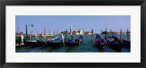 Framed Church of San Giorgio Maggiore and Gondolas Venice Italy Print