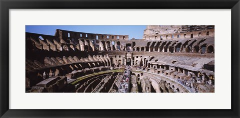 Framed High angle view of tourists in an amphitheater, Colosseum, Rome, Italy Print