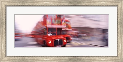 Framed Double Decker Bus, London, England, United Kingdom Print