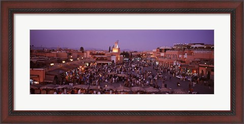 Framed Djemma El Fina, Marrakech, Morocco Print