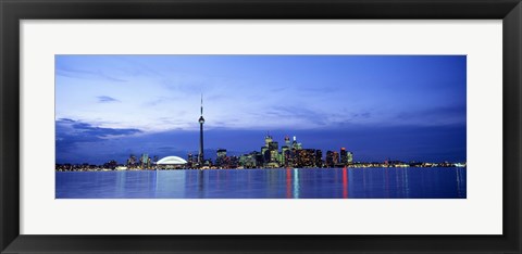 Framed Buildings at the waterfront, CN Tower, Toronto, Ontario, Canada Print