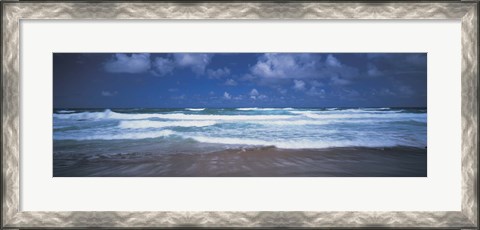 Framed Surf on the beach, Barbados, West Indies Print