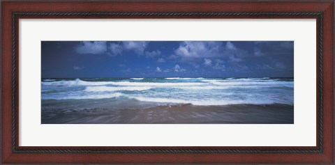 Framed Surf on the beach, Barbados, West Indies Print