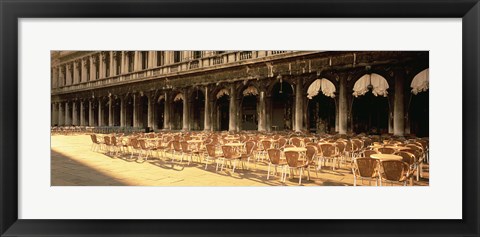 Framed Chairs Outside A Building, Venice, Italy Print