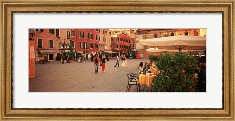 Framed Tourists in a city, Venice, Italy Print
