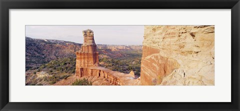 Framed High Angle View Of A Rock Formation, Palo Duro Canyon State Park, Texas, USA Print
